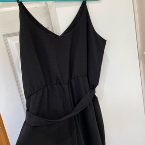 Cropped black jump suit